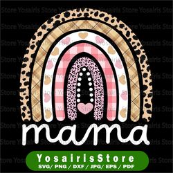 Mother's Day Mama Png, Mama Rainbow Png, Mother's Day Gift, Mom Png, Trendy Mom Sublimation