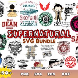 supernatural bundle svg, supernatural winchester sons svg, supernatural tv series svg