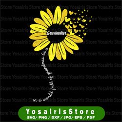 in a world full of grandma be a grandmother svg, happy mother's day svg, grandmother, sunflower digital download