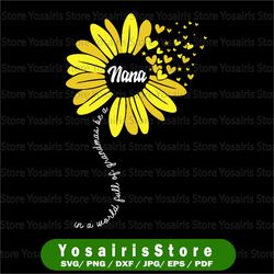 in a world full of grandma be a nana svg, happy mother's day svg, nana svg, sunflower digital download