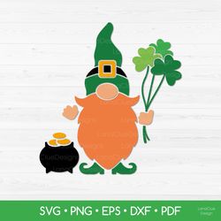 St Patrick's Gnome SVG - Irish Gnome SVG Cut File - Saint Patrick's Day SVG