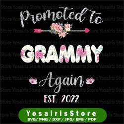promoted to grammy again 2022 png, mother's day baby announcement png, grammy again est 2022 png