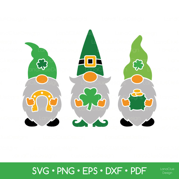 green gnomes with shamrock