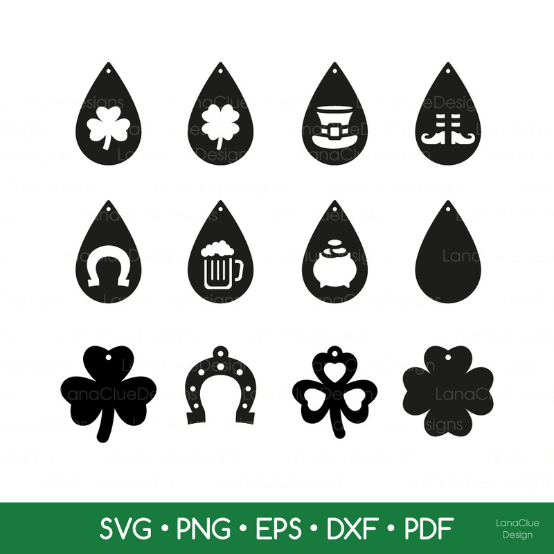 earrings stencil for st patricks day