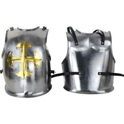 Medieval Gilt Cross Knights Cuirass, Medieval Crusader Armor Breastplate Best Halloween Gift.