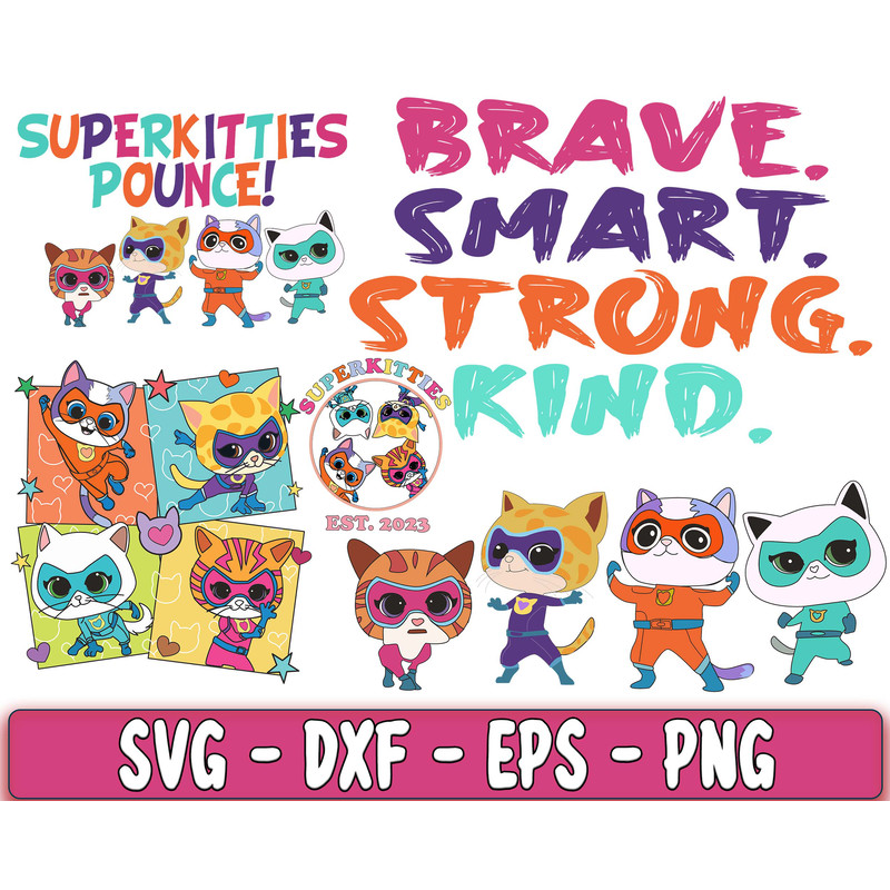 10+ FILE superkitties bundle svg ,Hero Kitties Super Cats Brave 2.jpg