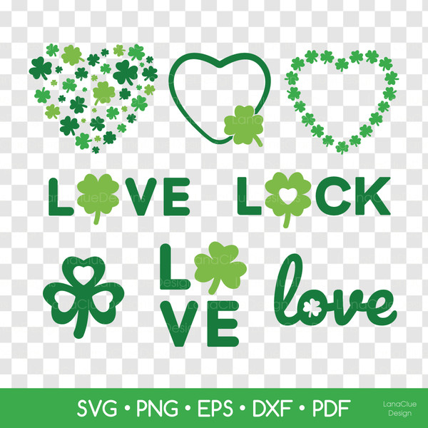 word love with shamrock