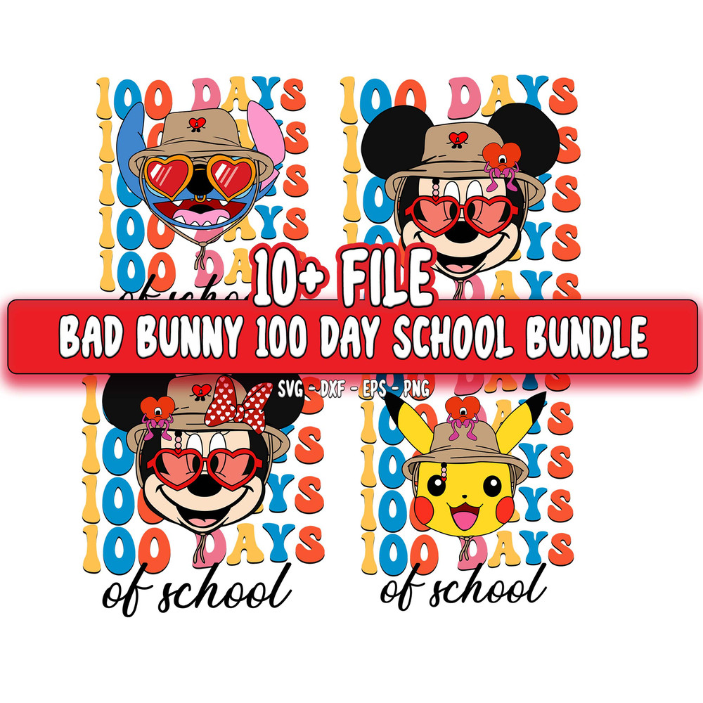 bad bunny 100 day school bundle svg walkersvg.jpg