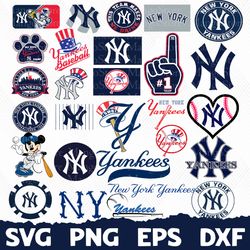 New York Yankees bundle, New York Yankees Logo svg, New York Yankees png, Cricut New York Yankees, New York Yankees Logo