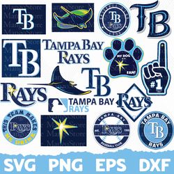 Tampa Bay Rays bundle, Tampa Bay Rays Logo svg, Tampa Bay Rays png, CricutTampa Bay Rays, Tampa Bay Rays Logo, mlb Team