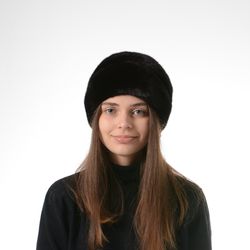 Warm Winter Mink Fur Hat. Winter Mink Hat. Real Fur Hat. Mink Hat. Fur Hats. Winter fur Hats. Classic Fur Hat for womens