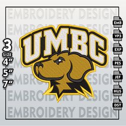 UMBC Retrievers Embroidery Designs, NCAA Logo Embroidery Files, NCAA UMBC, Machine Embroidery Pattern