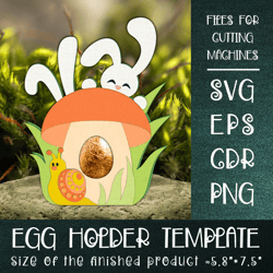 bunnies | easter chocolate egg holder template svg