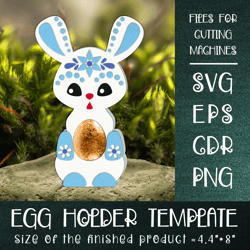 Bunny Chocolate Egg Holder template SVG