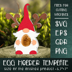 Christmas Gnome | Chocolate Egg Holder SVG