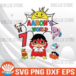 personalizes name and age ryan's world svg,ryan's world  cartoon svg, girl svg, file for svg, cricut, digital download