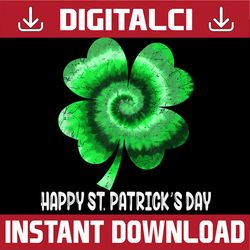 irish shamrock tie dye happy st patrick's day go lucky png sublimation designs