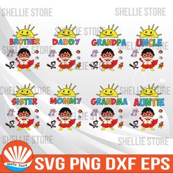 bundle family birthday girl svg, cricut, svg files, file for cricut, for silhouette, cut file, dxf, png, svg, digital