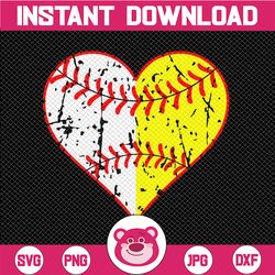 Softball Heart Mom Baseball Svg, Baseball Softball Design, Sublimation Design Download Svg Cut File