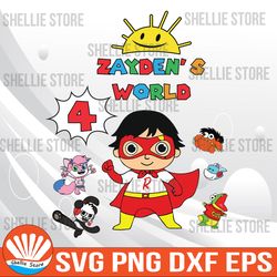 birthday girl zayden's world svg, personalized name and age svg, cricut, svg files, file for cricut, for silhouette