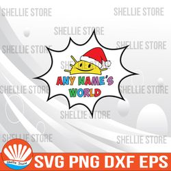 personlized with ryan's world christmas vg, red hat svg, tree svg, party svg files, file for cricut, for silhouette