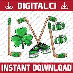 ice hockey st patricks day, irish png sublimation designs