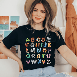alphabet shirt, abc shirt, animals alphabet t-shirt, kindergarten teacher shirt, alphabet shirt for teachers, teacher sh