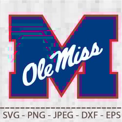 ole miss svg png jpeg dxf digital cut vector files for silhouette studio cricut design