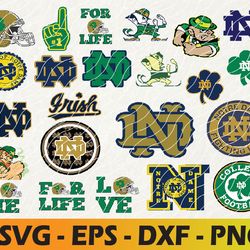 notre dame fighting irish football team svg, notre dame fighting irish svg, logo bundle instant download