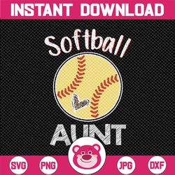 softball aunt leopard ball png, funny mother's day png, softball aunt png, leopard heart png, leopard print png, sports