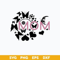 mom butterfly svg, butterfly svg, mother's day svg, png dxf eps digital file
