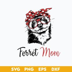 ferret mom svg, mom messy bun svg, mother's day svg, png dxf eps digital file