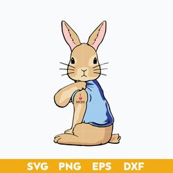 i love mom bunny svg, mother's day svg, png dxf eps digital file
