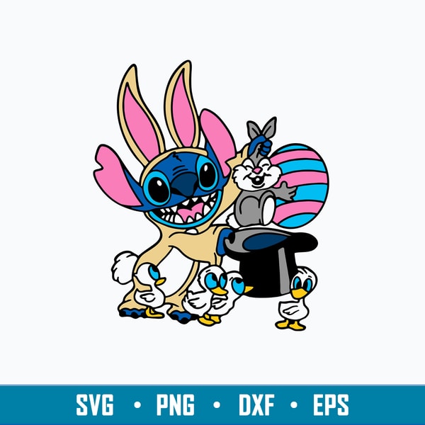 Mickey Rabbit Stich Stitch Bunny Svg, Stich Svg, Cartoon Svg, Png Dxf Eps File | Inspire Uplift