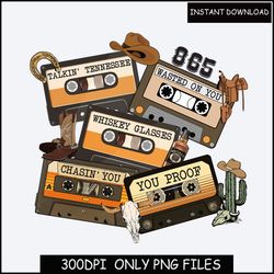 90s country cassette tapes, western sublimation, retro cassette png, country png, clipart png, retro sublimation downloa