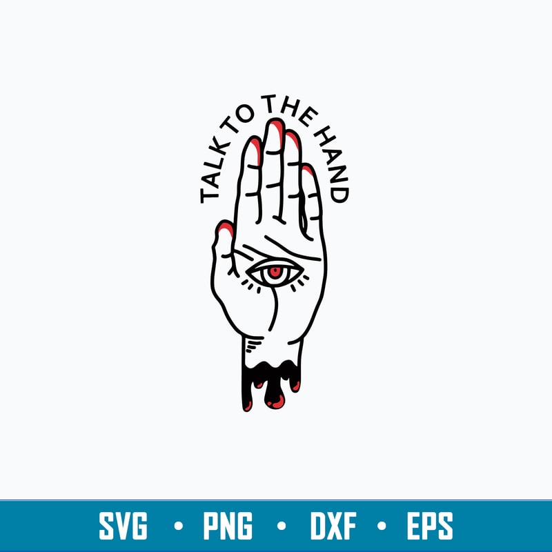 Talk To The Hand Occult Doodle Gothic Sigil Svg, Png Dxf Eps File.jpg