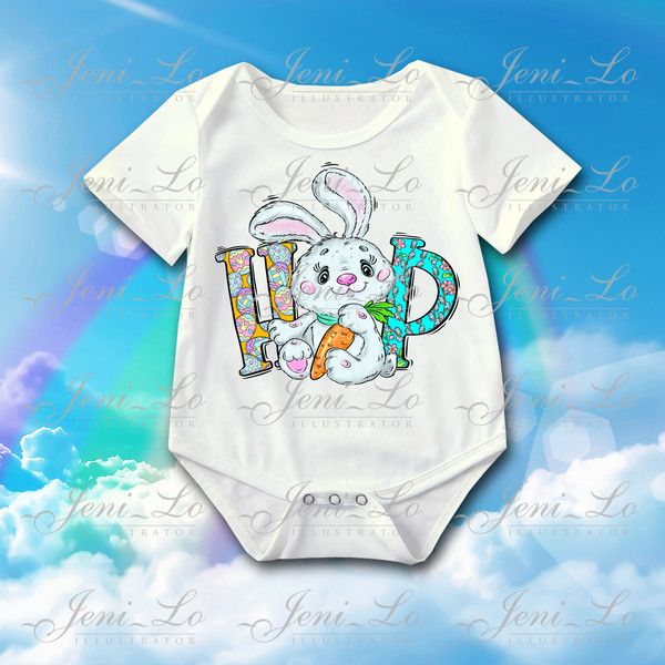 Bunny Hop first easter  clipart