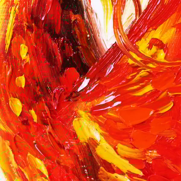 Phoenix Abstract Oil Painting Textured Phoenix Original Art - Inspire ...