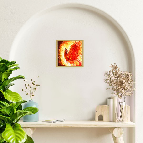 Phoenix Abstract Oil Painting Textured Phoenix Original Art - Inspire ...