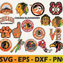 chicago blackhawks logo, bundle logo, svg, png, eps, dxf hockey teams svg