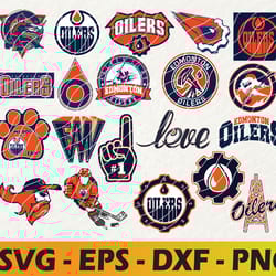 edmonton oilers logo, bundle logo, svg, png, eps, dxf, hockey teams svg