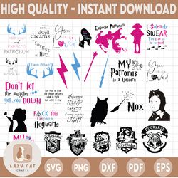 harry potter svg, png, dxf / harry potter svg, png, dxf / harry potter digital / harry potter bundle svg,png,dxf / cut f