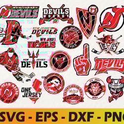 new jersey devils logo, bundle logo, svg, png, eps, dxf, hockey teams svg