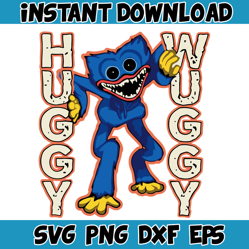Gaming Svg, Huggy Wuggy svg, Kissy Missy fnf Poppy Playtime svg, Huggy Wuggy PNG Poppy, Poppy Playtime svg (2).jpg