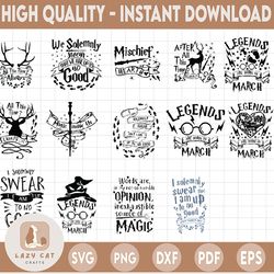 harry potter svg bundle / vector images / harry potter dxf bundle / cut files svg / dxf / eps / clipart vinyl plotter cu