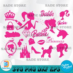 barbiiie svg, barbies svg, baaarbie silhouette, barrrbie doll svg, girl svg, barbbie sticker clipart, svg files