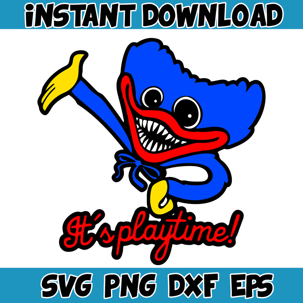 Gaming Svg, Huggy Wuggy svg, Kissy Missy fnf Poppy Playtime svg, Huggy Wuggy PNG Poppy, Poppy Playtime svg (24).jpg