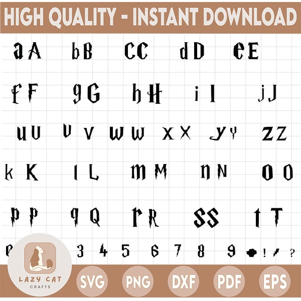 Wizard Font Svg Harry Potter Font Svg Harry Potter Alphabet | Inspire ...