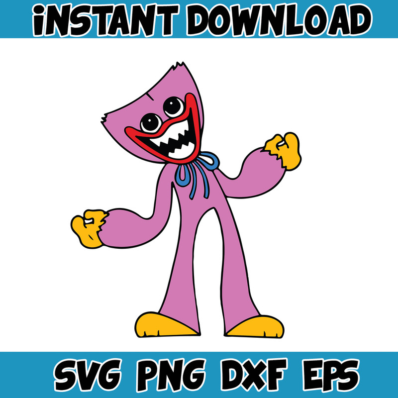 Gaming Svg, Huggy Wuggy svg, Kissy Missy fnf Poppy Playtime svg, Huggy Wuggy PNG Poppy, Poppy Playtime svg (36).jpg