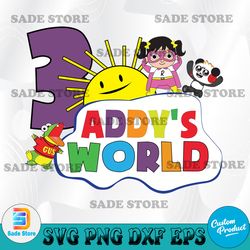 personalized name and age ryan's world cartoon characters names svg, birthday svg, custom name svg,jpg,pdf